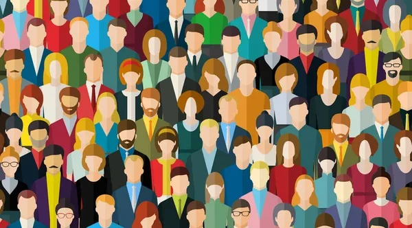 depositphotos 146681775 stock illustration the crowd of abstract people